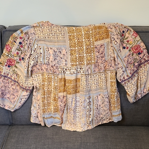 Savanna Jane Multicolor Boho Blouse with Embroidery - Picture 3 of 9